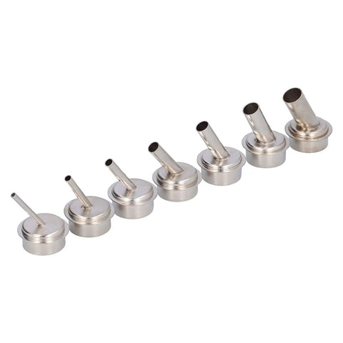 7 Pcs Oblique Nozzle Kit For Hot Air Rework 22mm Diameter Fits 861 Soldering Desoldering Station Accessories Aluminum Alloy