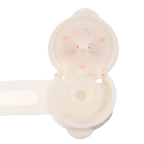 8 Piece Babyproof Cabinet Lock Set With No Drill Adhesive open latch detail showing internal mechanism for secure childproofing