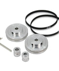 Durable Aluminum GT2 Timing Pulleys Set 20T And 80T 8mm Bore 6mm Width Belt Included with tools and components for CNC 3D Printers