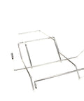 15004 Hopper Stand Replacement For Commercial Kitchens, Genuine OEM Part with durable silver finish, angled view