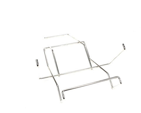 15004 Hopper Stand Replacement For Commercial Kitchens, Genuine OEM Part with durable silver finish, angled view
