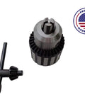 Rock Solid Keyless Drill Press Chuck With One Half Inch Capacity And Heavy Duty Steel Construction Engineered for use with drill tools.