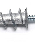 Zinc plated screw and anchor from Self Drilling Drywall And Hollow Wall Anchor Kit With 100 Pieces Including 50 Number 8 Anchors