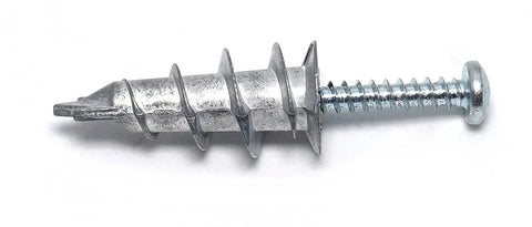 Zinc plated screw and anchor from Self Drilling Drywall And Hollow Wall Anchor Kit With 100 Pieces Including 50 Number 8 Anchors