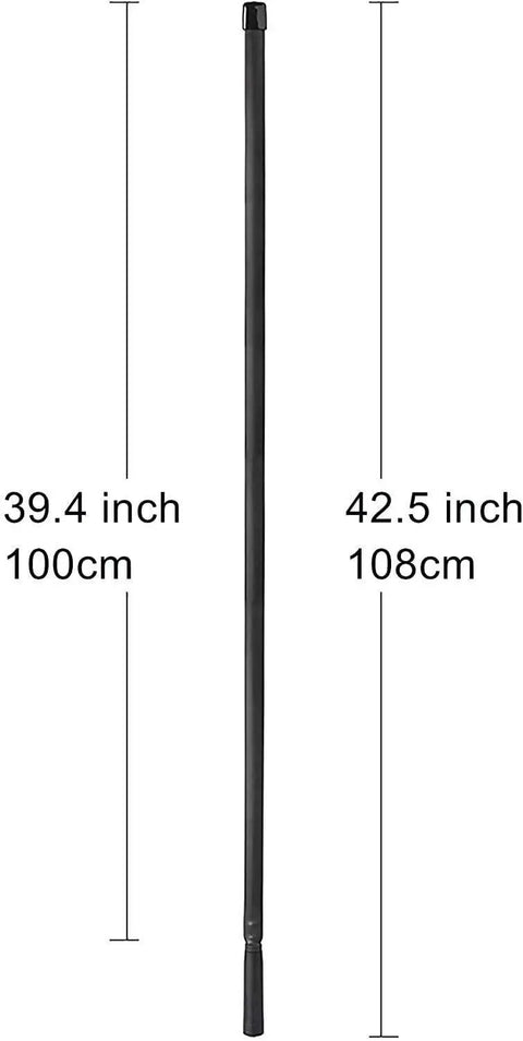Dual Band Ham Radio Antenna 136 520 MHz Foldable 42.5 Inch CS Tactical SMA Female Omni Directional with length measurements
