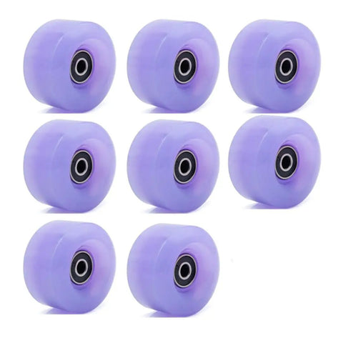 8 Pack 58x32mm 82A Quad Roller Skate Wheels With 16 High Speed 608RS Bearings And Wrench For Inline Skates And Skateboards Jelly Purple Outdoor Indoor Use