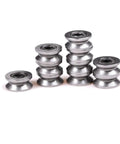 10 Pack 624VV V Groove Deep Groove Ball Bearings for guide rails, linear motion systems, and walking rail traces, high precision set.