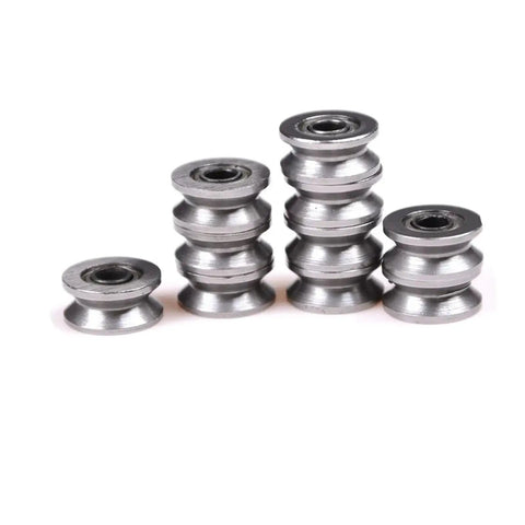 10 Pack 624VV V Groove Deep Groove Ball Bearings for guide rails, linear motion systems, and walking rail traces, high precision set.