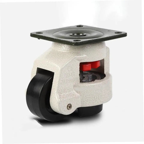 Beefy Heavy Duty GD-80F Leveling Transport Casters With Adjustable Plate 500 Kg Load Per Wheel Swivel Workbench Wheels For Industrial Carts Equipment Stands Printers Copiers And More, 80mm wheel