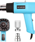 Powerful 1200W Heat Gun With Dual Temperature Settings 60C To 500C Heats Up Fast To 932F Includes 2 Nozzles For Crafts