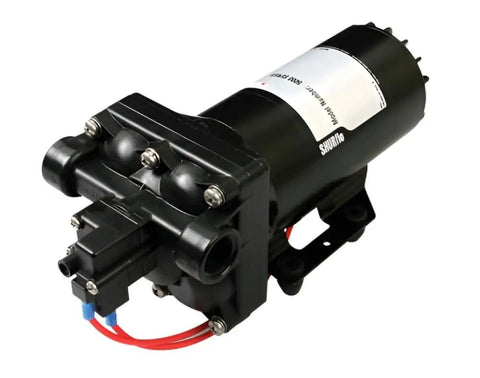 12V Heavy-Duty Automatic Demand Diaphragm Pump With 5.3 GPM Open Flow, 90 PSI, 1/2 Inch NPTF Port, Self Priming, Chemical Resistant Water Pump