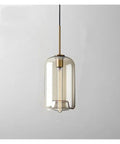 Nordic Industrial Glass Pendant Light Modern Single Lamp for Dining Bar Creative Decor,Artistic with glass and acryl features.