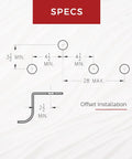High Flow Roman Tub Rough In Valve No Frills For Four Hole Installations, Half Inch Sweat Inlets And Outlets installation diagram