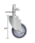 Set Of Four 2 Inch TPR Wheel Castors For Shop Vac Wet Dry Vacs With Stem Diameters 8mm Or 5/16 Inch And Stem Length 38mm Or 1.5 Inch Replacement Caster Set For Vacuum Mobility And Floor Protection