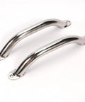 Two Pack 9 Inch Long Polished Stainless Steel Boat Grab Handles Handrails For Marine Use Round Tube Durable Non Slip Grip