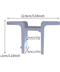2 Pieces Wall Mounted Brackets For Retractable Awnings Aluminum Alloy Outdoor Shade Canopy Fittings And Heavy Duty Support Hardware Replacement For Backyard Court White, dimensions shown.