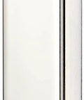 Stainless Steel 9 Hole Coffee Outlet Arm Replacement For Most Pro Grade Home Brewers, side view of silver arm with black ends.