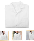 Men's White Lab Coat With Long Sleeves Doctor Uniform For Medical Students And Professionals Breathable Comfortable Clinical Coat