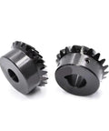 Top Shelf Rock Solid Spiral Bevel Gear Set with 12mm bore, precision engineered alloy steel for custom projects.