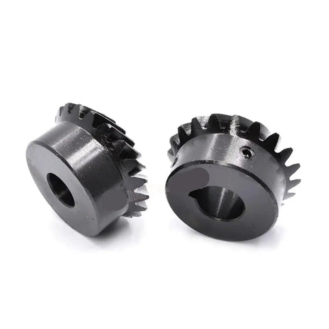 Top Shelf Rock Solid Spiral Bevel Gear Set with 12mm bore, precision engineered alloy steel for custom projects.