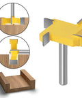 Four Piece One Quarter Inch Shank Router Bit Set For Spoilboard Surfacing And Rabbet Slot Grooving With Four Wing Cutters