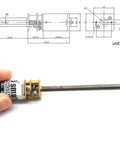 Diagram and photo of Mini DC Gear Motor With Threaded M4 Shaft 55mm All Metal Gears N20 Size 3V 6V 12V High Torque Micro Electric Screw Reducer