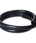 Coiled black silicone heater hose, reinforced, 6 mm ID (1/4 in), 1.5 m length for automotive coolant and vacuum use