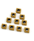 Carbide Turning Inserts CCMT060204 Multilayer Coated For CNC Lathe Turning Fast Cutting Speeds Long Life Low Friction Set of 10