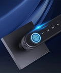 Smart App Synced Lever Handle Lock With Fingerprint Swipe And Custom Password Backup For Porch Security Wireless Entry Gear showcasing digital keypad and fingerprint scanner.