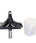 Cool Roundover Router Bit With Razor Sharp Tungsten Carbide Tips And Serious Anti Kickback Safety For Smooth Hardwood Cutting And Plywood Trimming Jobs, 1/2 inch shank with storage container.