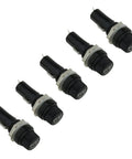 Tough As Nails 5 Pack Panel Mount Fuse Holders For 6X30Mm Glass Tubes With Heavy Duty Build, black plastic and metal, reliable connection.