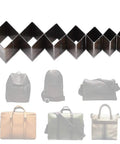 7 Piece Die Punch Cutter Rhombic Punching Die Set For Leather Craft Hollow Cutter With 50Mm 45Mm 40Mm 35Mm 30Mm 25Mm 20Mm Blades Built Tough Pro Grade High Speed Steel Great For Belts Watchbands And Leather Accessories displayed with various leather bags.