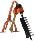 Rear Mounted 30 HP 3 Point Post Hole Digger With 9 Inch Auger For Cat 1 Tractors For Fence Posts, Decking, And Landscaping Projects, Built Tough