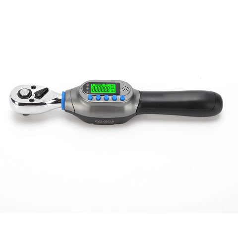 Bewinner 3/8-Inch Digital Torque Wrench With Precision ±2% Accuracy Smart Overload Protection And Led Light Sound Alerts showing LCD screen and ergonomic handle.