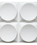 White 3D Wall Panels Moon Surface Design Set Of 12 Tiles Covering 32 Sq Ft Waterproof Paintable Easy To Clean in square pattern