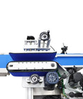 Top view of No-Nonsense Fully Automatic Round Bottle Labeling Machine Featuring Intuitive Touch Screen Controls And Smart Photoelectric Sensors For Smooth Industrial Packaging Workflows Up To 200 Units Per Minute.
