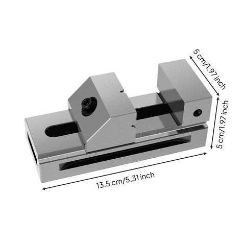 Precision Swivel Vise For Milling And Grinding, 13.5cm alloy steel tool, ideal for compact CNC workspace use.