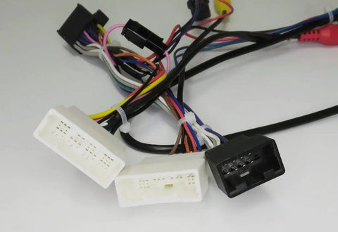 Toyota Wiring Harness For 2020 To 2023 Pioneer Head Units Direct Wire Car Stereo Install Kit With Backup Camera Plug And Play Metra 70 1765 Connector Adapter, showing connectors and wires in close-up view.