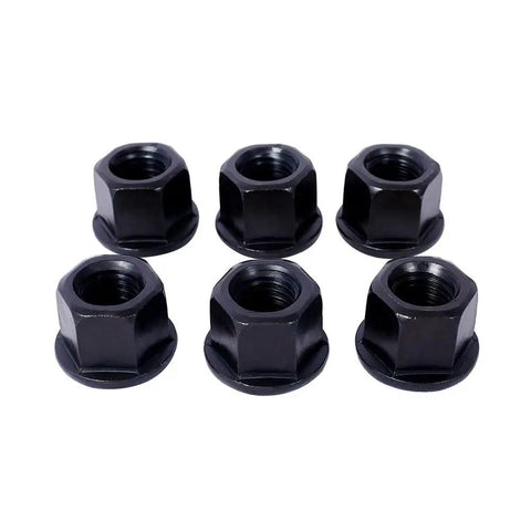 Black nuts from Beefy 58 Piece T Slot Clamping Kit For Five Eighth Inch T Slot Tables With One Half Inch 13 Studs Heavy Duty Tool Steel Hold Down Clamp Set