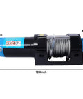 Rock Hard 3500 Lbs Winch For ATVs And UTVs With Wireless Remote And Steel Cable, 12.6 inch electric winch with steel cable.