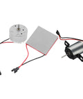 Universal Fireplace Fan Motor Repair Kit With Thermoelectric Generator Sheet For Wood Stove Fans Heat Powered Lightweight Metal Design Backup Parts For Emergency Repairs, motor and module set