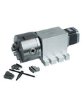 Proven 4th A Axis Rotary Dividing Head With Retarder And 86 Motor For CNC Router Machines, metal three jaw chuck, mounting accessories.