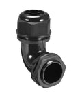 M32 90 Degree Cable Gland With IP68 Waterproof Nylon Joint And Adjustable Locknut For 15mm To 22mm Cable Diameters