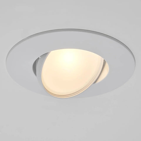 Big Time Brightness Rotatable Led Retrofit Downlight Gimbal with soft white light in 5 inch ceiling cutout.