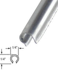 Snap On One Quarter Inch Stainless Steel Sliding Glass Door Track Cover Repair visible with measurements and detail view