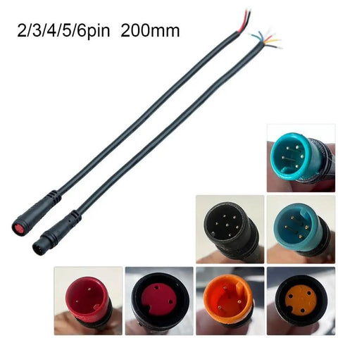 Top Tier E-Bike Display Connector Cable For Bafang Systems With Waterproof 2-6 Pin Signal Adapter That Locks In Tight To Handle Hail So You Can Ride Hard All Day Long Without Worrying About Glitchy Motors Or Dead Batteries., 200mm cable