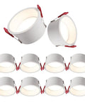 Ultra Thin Recessed Can Lights 10 Pack 15W Downlight Fixtures 3 Inch Adjustable CRI 98 Plus Ceiling Spotlight Real World Brightness Matte Housing No Hassle Install Squeeze Space Fit displayed from various angles.