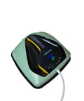 Portable 9x9 Inch Vibration Heat Press For Tees And More With LED Display, top view showing controls and display.