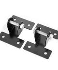 Two Pack Aluminum Mounting Brackets For DC12V And DC24V Heavy Duty Linear Actuator Motors, black alloy, side view