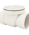 Backwater Valve With Four Inch PVC White For Sewage And Storm Drain Protection, Compact Lightweight And No Hassle DIY Friendly Install